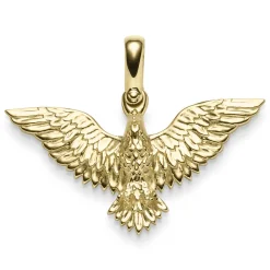 Anhänger Adler 3D-geformt aus 585 Gold Gelbgold massiv glänzend 38,5x30mm