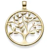 Anhänger Amulett Baum Lebensbaum aus 585 Gold Gelbgold Goldanhänger 40x33mm