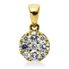 Anhänger aus 750 Gelbgold 4 Brillanten 0,33ct TW-SI 5 Brillanten 0,1ct TW-SI