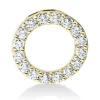 Anhänger aus 750 Gold Gelbgold 16 Brillanten 0,89ct TW-SI Ø15,3mm