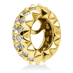 Anhänger aus 585 Gold Gelbgold 18 Brillanten 0,19ct W-SI/PI Ø10,5mm