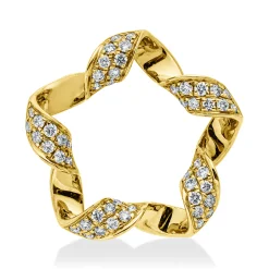 Anhänger aus 585 Gold Gelbgold 50 Brillanten 0,23ct W-SI/PI 16,8x16,8mm