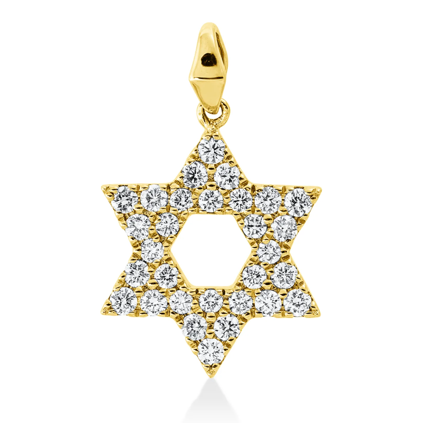 Anhänger aus 585 Gold Gelbgold 30 Brillanten 0,33ct W-SI/PI 18,5x11,5mm mit Öse