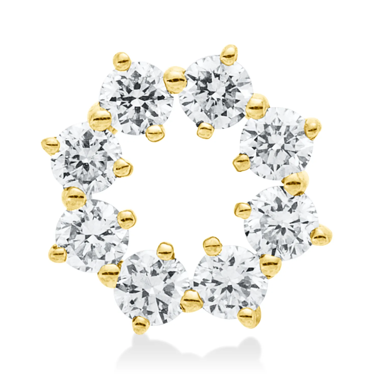 Anhänger aus 750 Gold Gelbgold 8 Brillanten 0,25ct W-SI 7,6x8,1mm