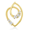 Anhänger aus 750 Gold Gelbgold 5 Diamanten 0,18ct TW-SI 16,8x11,8mm
