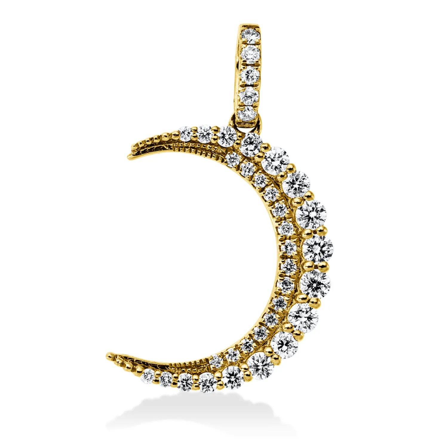 Anhänger aus 750 Gold Gelbgold 37 Diamanten 0,27ct TW-SI 21,8x12,5mm