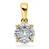Anhänger aus 750 Gold Gelbgold 5 Diamanten 0,22ct TW-SI 10x5mm mit Öse
