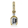 Anhänger aus 750 Gold Gelbgold 7 Diamanten 0,35ct TW-VSI 14,9x4,1mm mit Öse