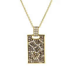 Anhänger aus 750 Gold Gelbgold 146 Diamanten 1,16ct 30,7x14,6mm
