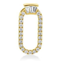 Anhänger aus 585 Gold Gelbgold 26 Diamanten 0,27ct 17,5x7,7mm