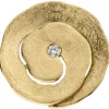 Anhänger aus 585 Gold Gelbgold eismatt mit Diamant Brillant 0,06Ct