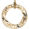 Anhänger aus 333 Gold Gelbgold gedreht rund Ø31mm mit Muster Halsschmuck Damen