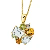 Anhänger aus 750 Gold Gelbgold 9 Granate 3,86ct grün 18,8x15mm mit Öse