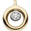 Anhänger aus 585 Gold Gelbgold rund mit Diamant Brillant 0,06 Ct Ø8,7mm