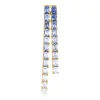 Anhänger aus 750 Gold Gelbgold 20 Saphire 1,76ct mehrfarbig 35x5,6mm