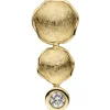 Anhänger aus 585 Gold Gelbgold teil- Diamant Brillant 0,05 Ct 16,7x6,9mm