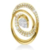 Anhänger aus 750 Gold gelb/weiß 68 Diamanten 0,61ct TW-SI 25x16,8mm