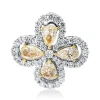 Anhänger aus 750 Gold gelb/weiß 49 Diamanten 1,41ct 17x17mm