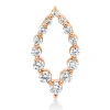 Anhänger aus 750 Gold Rotgold 14 Diamanten 0,34ct TW-SI 16,1x8,3mm
