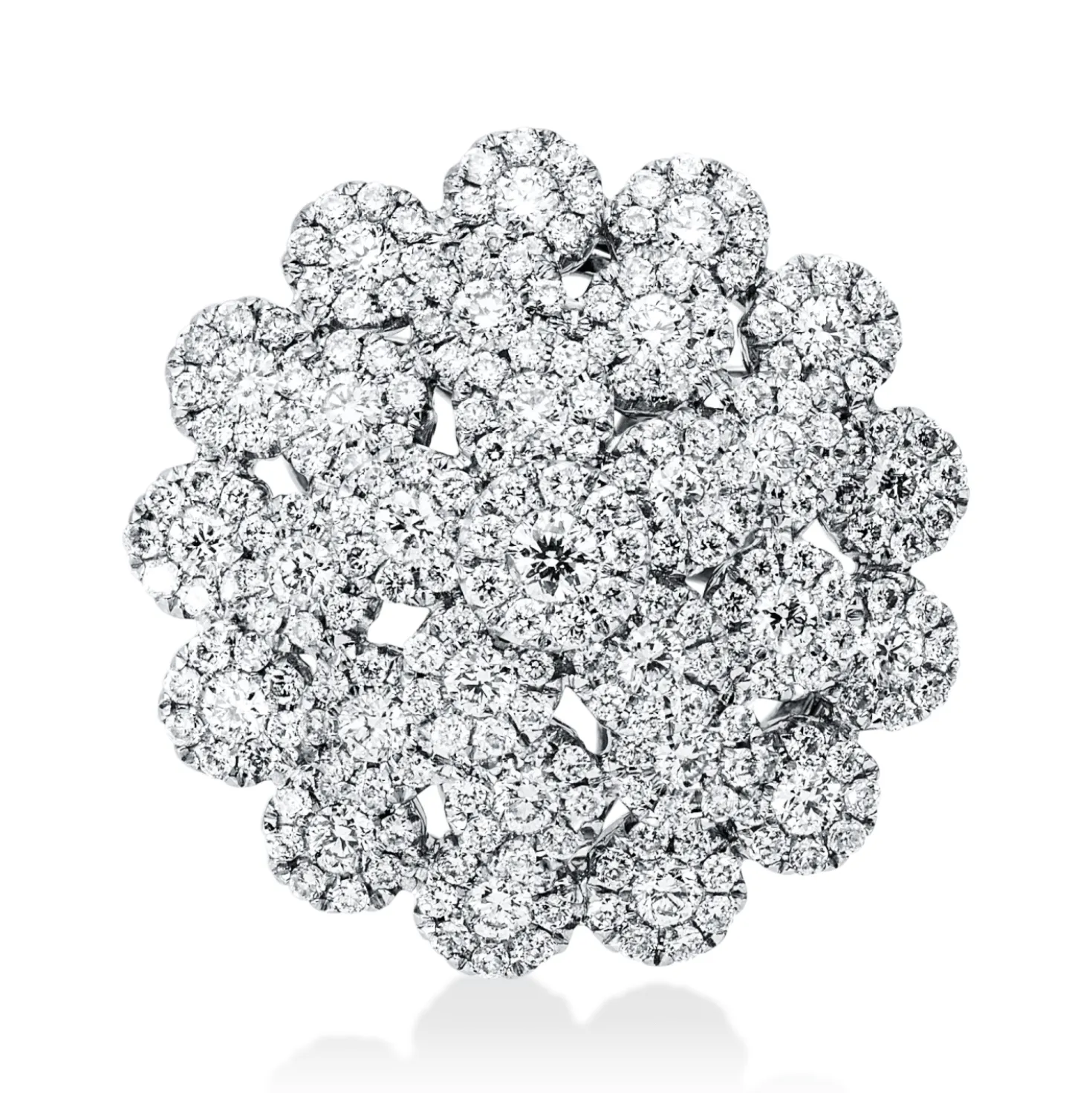 Anhänger aus 750 Gold Weißgold 251 Brillanten 0,85ct F-VSI 17,2x17,2mm