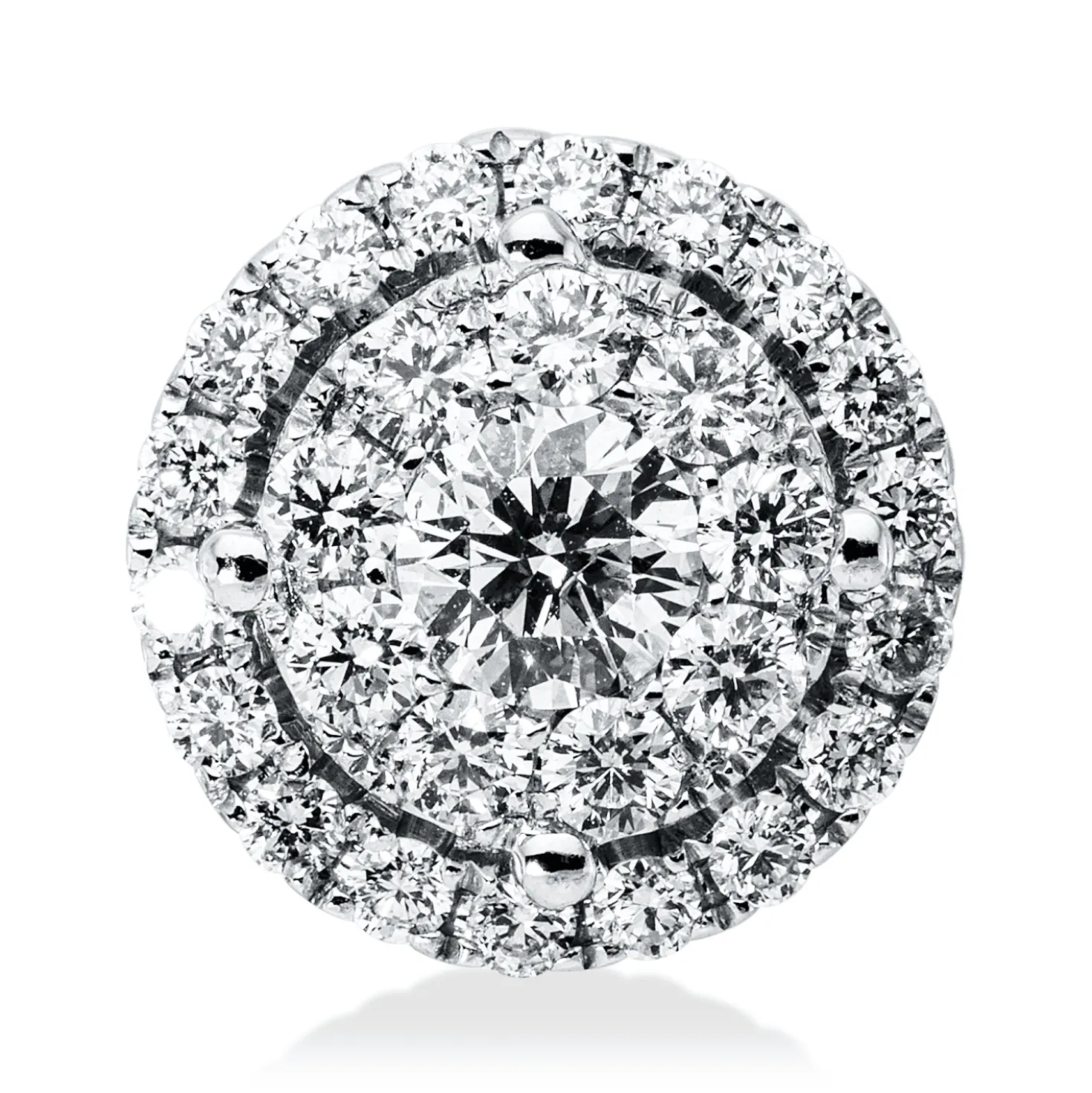 Anhänger aus 750 Gold Weißgold 28 Brillanten 0,51ct F-VSI 9,7x9,7mm