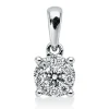 Anhänger aus 750 Gold Weißgold 10 Brillanten 0,16ct F-VSI 11,1x5,2mm