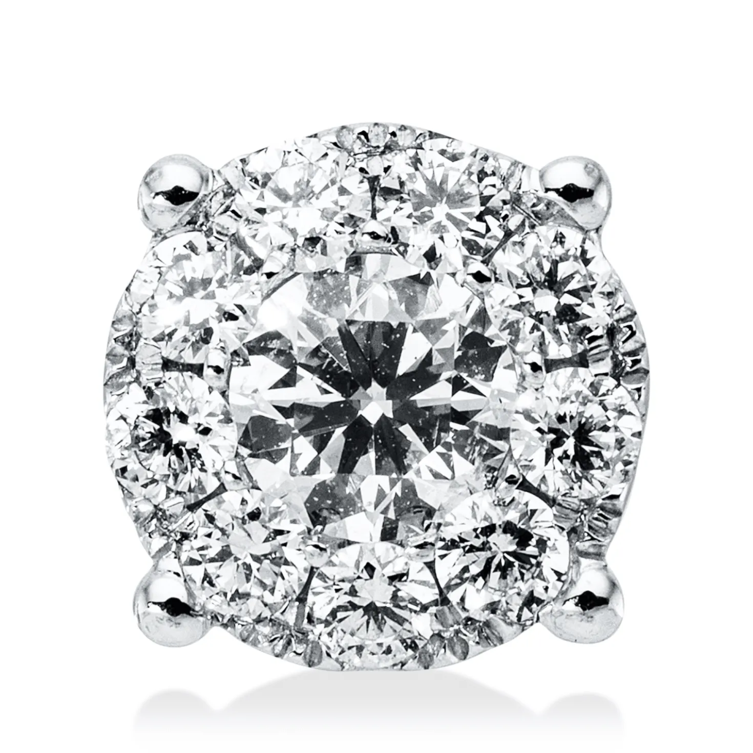 Anhänger aus 750 Gold Weißgold 10 Brillanten 0,35ct F-VSI 6,7x6,7mm