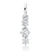 Anhänger aus 750 Gold Weißgold 3 Brillanten 0,1ct TW-SI 12,7x3,4mm mit Öse