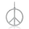 Anhänger aus 750 Gold Weißgold 343 Brillanten 0,73ct TW-SI 32x24mm mit Öse
