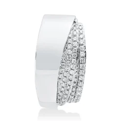 Anhänger aus 750 Gold Weißgold 68 Brillanten 0,45ct TW-VSI 23,1x12,3mm