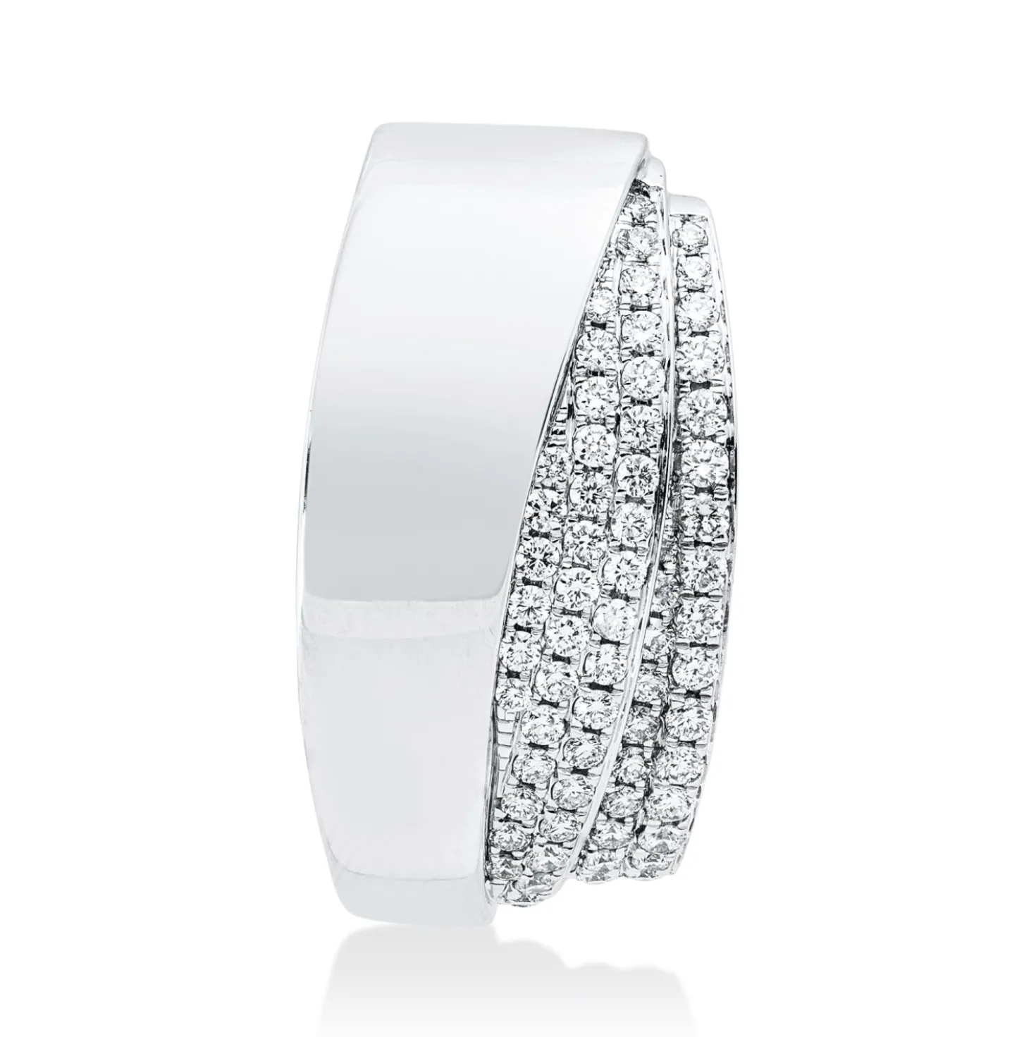 Anhänger aus 750 Gold Weißgold 68 Brillanten 0,45ct TW-VSI 23,1x12,3mm