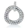 Anhänger aus 750 Gold Weißgold 76 Brillanten 0,95ct TW-VSI 21,9x18,5mm mit Öse