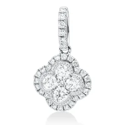 Anhänger aus 750 Gold Weißgold 35 Brillanten 0,45ct W-SI 17,7x10mm