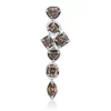 Anhänger aus 750 Gold Weißgold 7 Diamanten 2,78ct braun 41,6x13,6mm