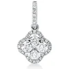 Anhänger aus 750 Gold Weißgold 36 Diamanten 0,47ct TW-SI 18x9,9mm mit Öse