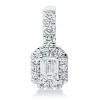 Anhänger aus 750 Gold Weißgold 18 Diamanten 0,43ct TW-SI 14x6,3mm mit Öse