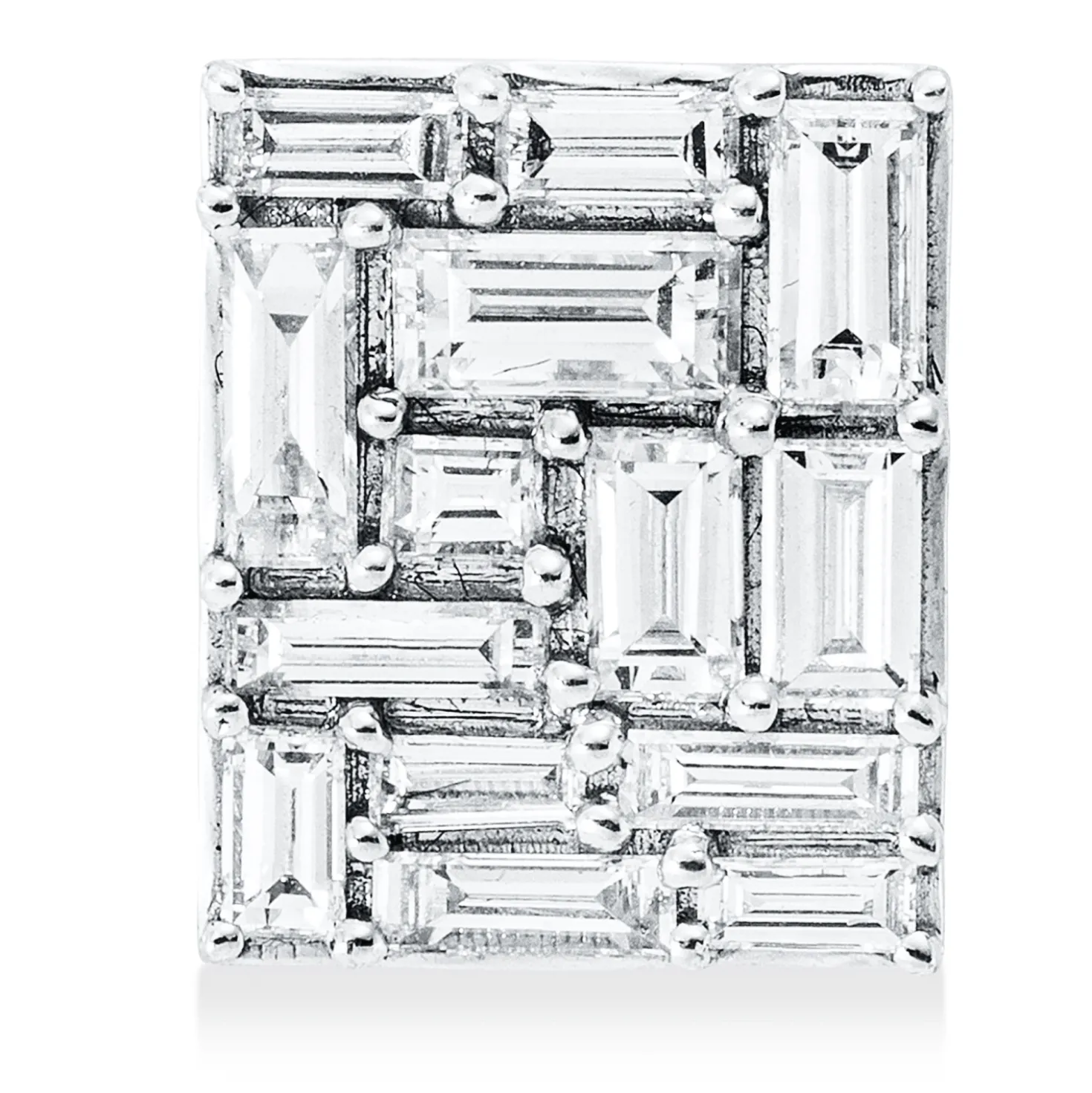 Anhänger aus 750 Gold Weißgold 14 Diamanten 0,86ct TW-VSI 11x9mm