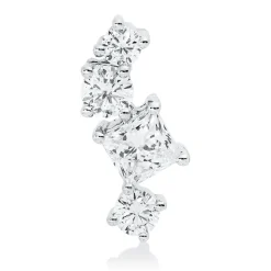 Anhänger aus 585 Gold Weißgold 4 Diamanten 0,55ct W-SI 13,3x5,5mm