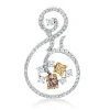 Anhänger aus 750 Gold Weißgold 87 Diamanten 1,16ct 27,9x17,1mm