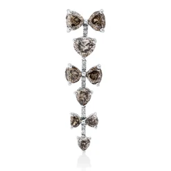Anhänger aus 750 Gold Weißgold 19 Diamanten 4,15ct 40,6x11,3mm