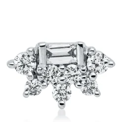 Anhänger aus 585 Gold Weißgold 8 Diamanten 0,17ct 5,5x8,8mm