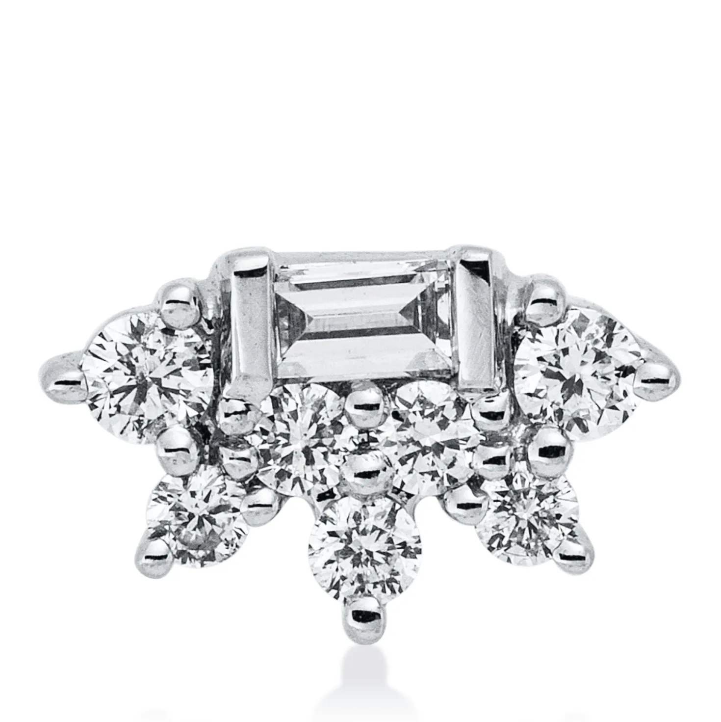 Anhänger aus 585 Gold Weißgold 8 Diamanten 0,17ct 5,5x8,8mm