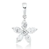 Anhänger aus 750 Gold Weißgold 6 Diamanten 0,65ct 17,3x11,4mm mit Öse