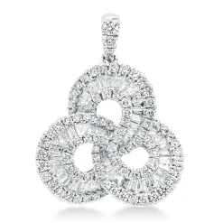 Anhänger aus 750 Gold Weißgold 141 Diamanten 1,15ct 19,5x15,8mm mit Öse
