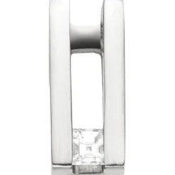 Anhänger aus 950 Platin mattiert mit Diamant Caree-Schliff 0,15 Ct. W-SI
