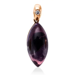 Anhänger aus 750 Rotgold Amethyst 5,64ct lila Brillant 0,02ct TW-SI 22,8x8,1mm