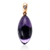 Anhänger aus 585 Rotgold Amethyst 6,26ct lila Brillant 0,01ct TW-SI 23x8,3mm
