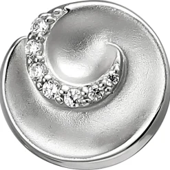 Anhänger aus 925 Silber mattiert mit 7 Zirkonia Silberanhänger Halsschmuck