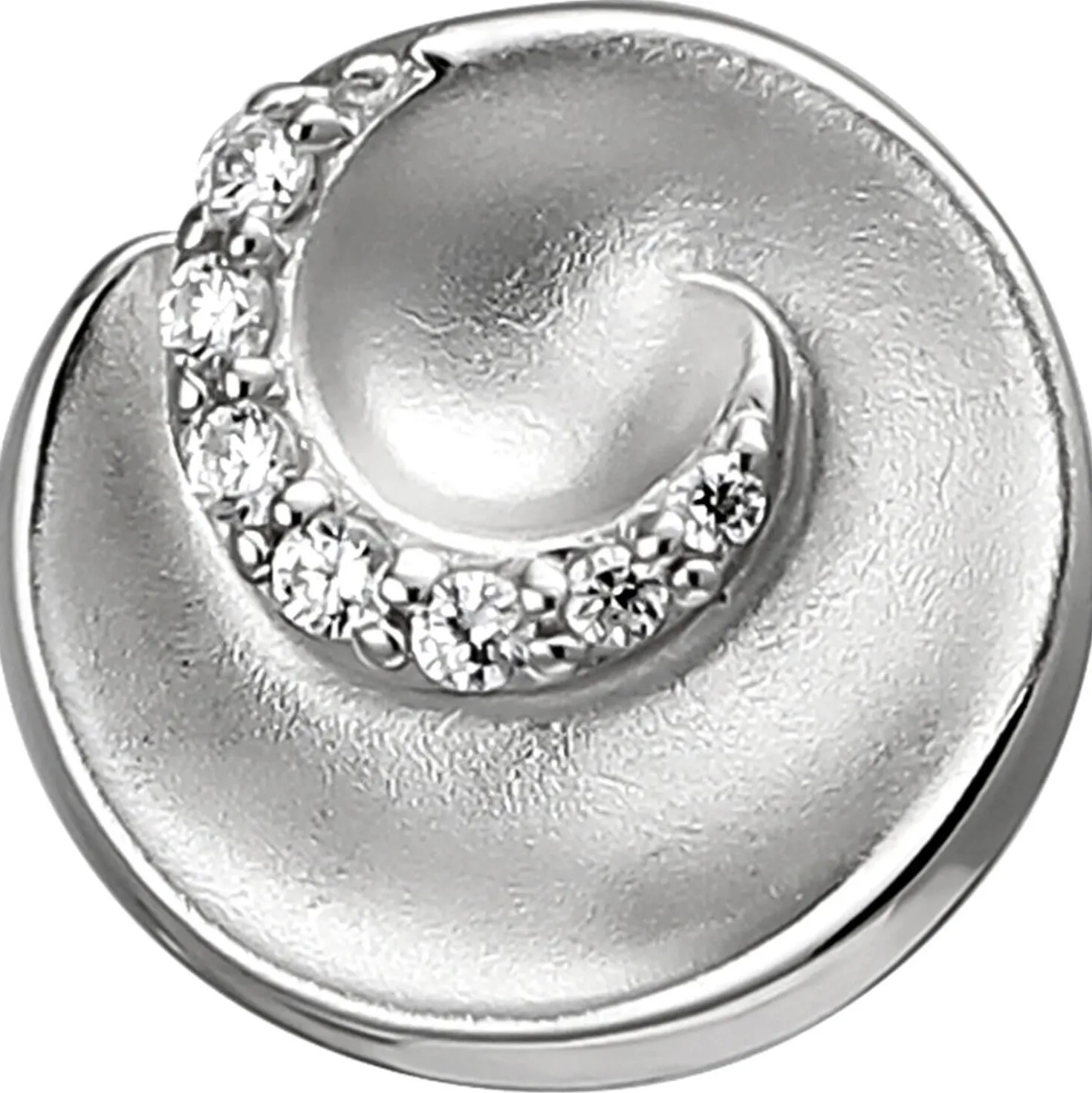 Anhänger aus 925 Silber mattiert mit 7 Zirkonia Silberanhänger Halsschmuck