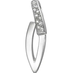 Anhänger aus 925 Silber mattiert mit 10 Zirkonia Silberanhänger Halsschmuck